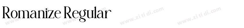 Romanize Regular字体转换
